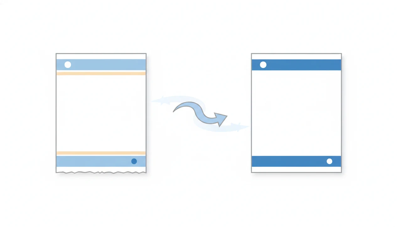 Illustration of document headers and footers being preserved during Word to PDF conversion.