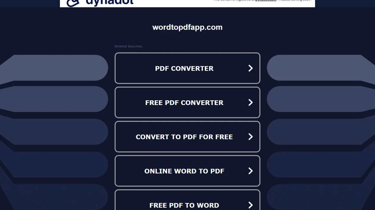 WordPDF app interface screenshot